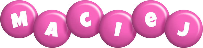 Maciej candy-pink logo