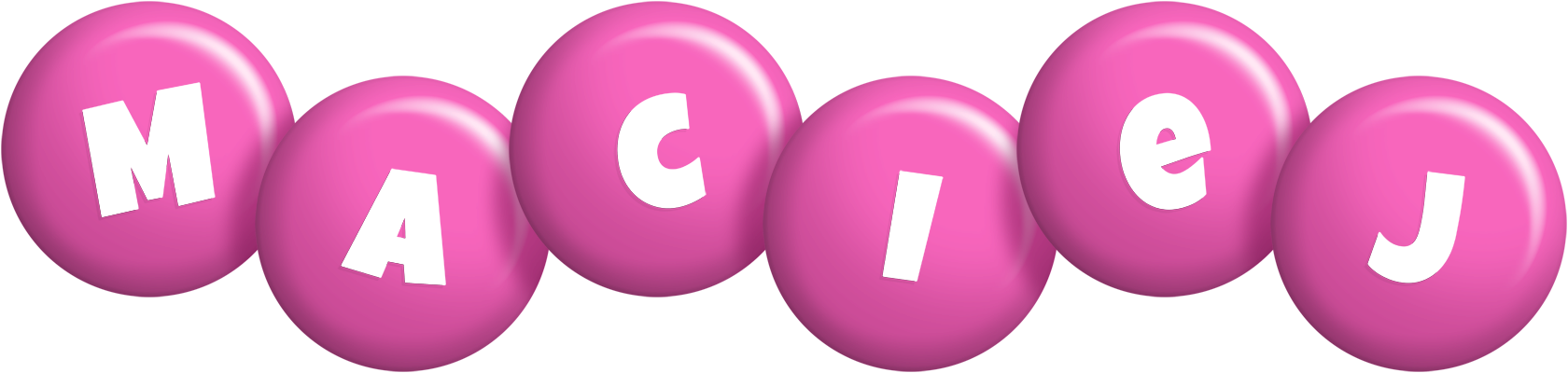 Maciej candy-pink logo