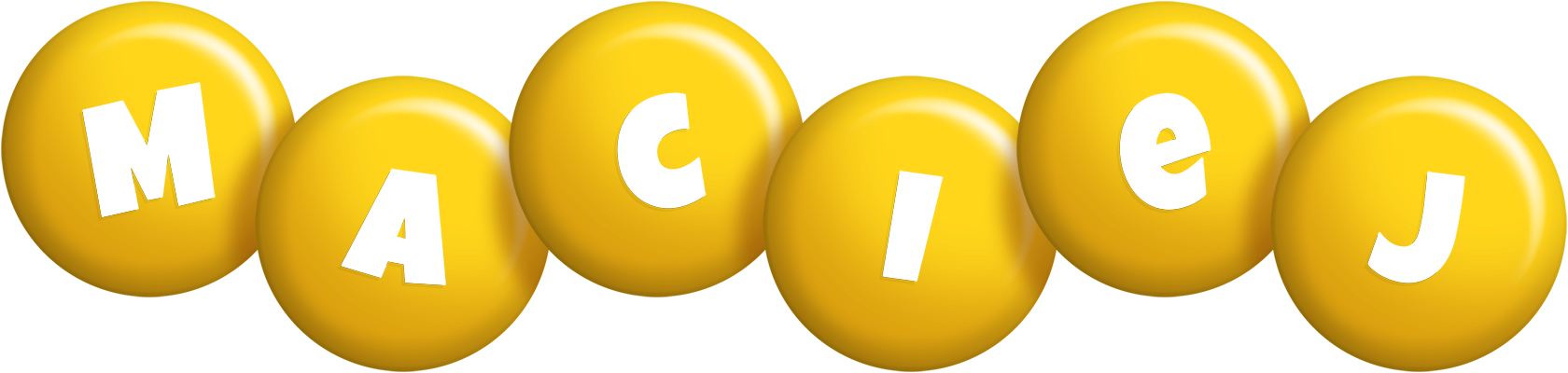 Maciej candy-yellow logo