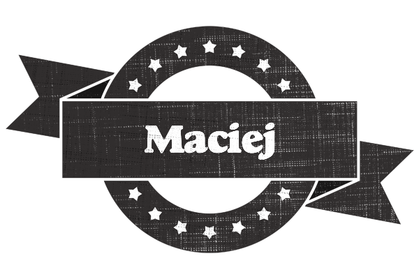 Maciej grunge logo