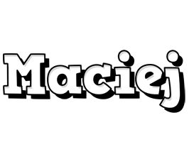 Maciej snowing logo