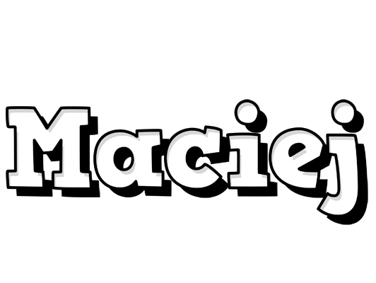 Maciej snowing logo