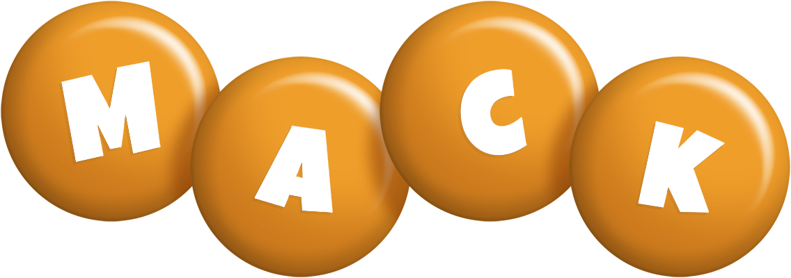 Mack candy-orange logo