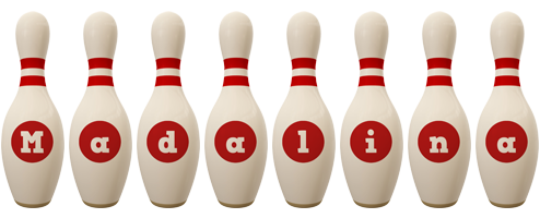 Madalina bowling-pin logo