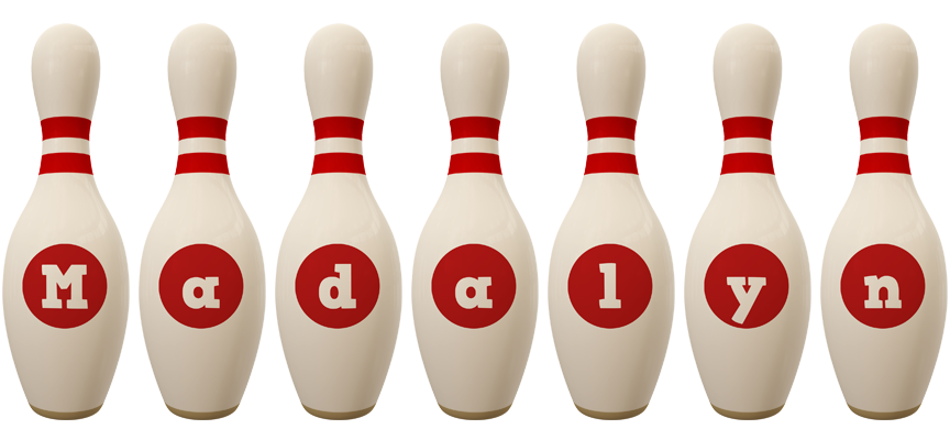 Madalyn bowling-pin logo