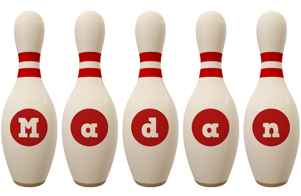 Madan bowling-pin logo