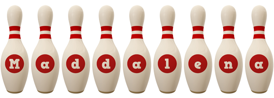 Maddalena bowling-pin logo