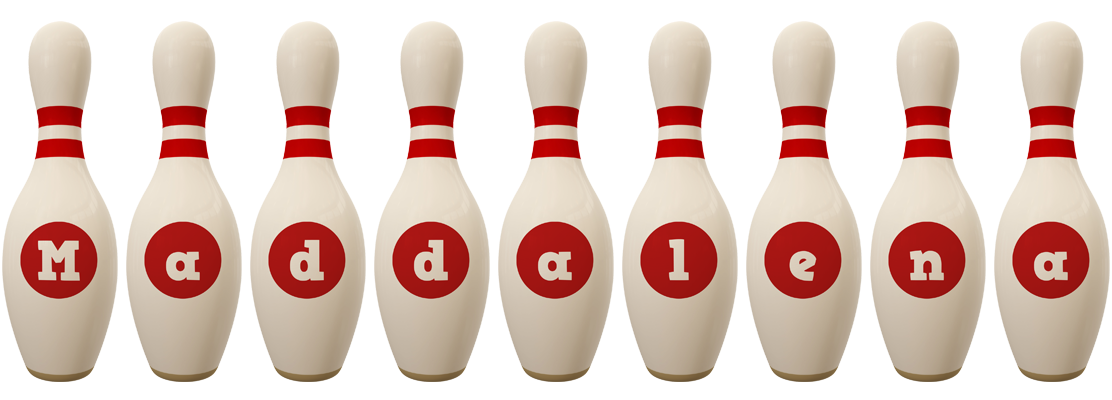 Maddalena bowling-pin logo