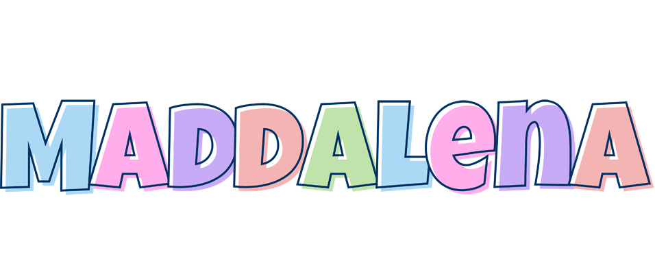 Maddalena pastel logo