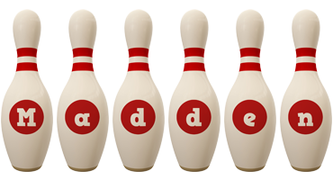 Madden bowling-pin logo