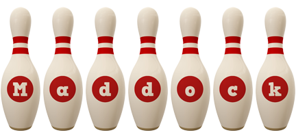 Maddock bowling-pin logo