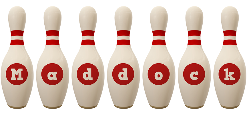 Maddock bowling-pin logo