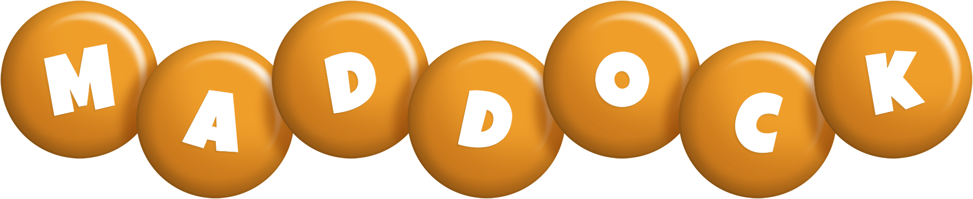 Maddock candy-orange logo