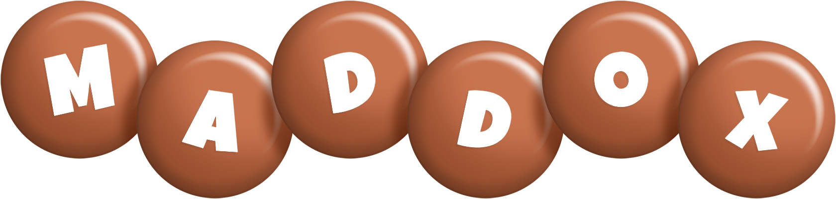 Maddox candy-brown logo