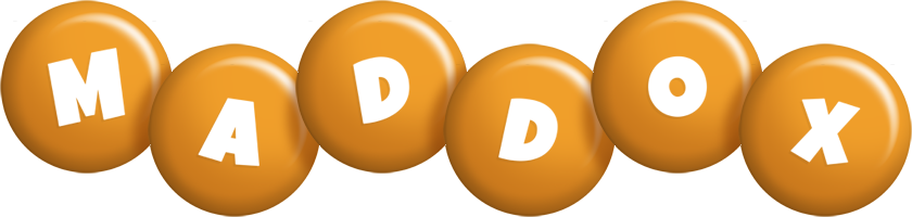 Maddox candy-orange logo