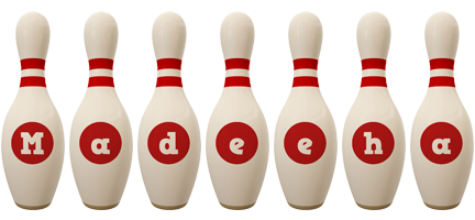 Madeeha bowling-pin logo