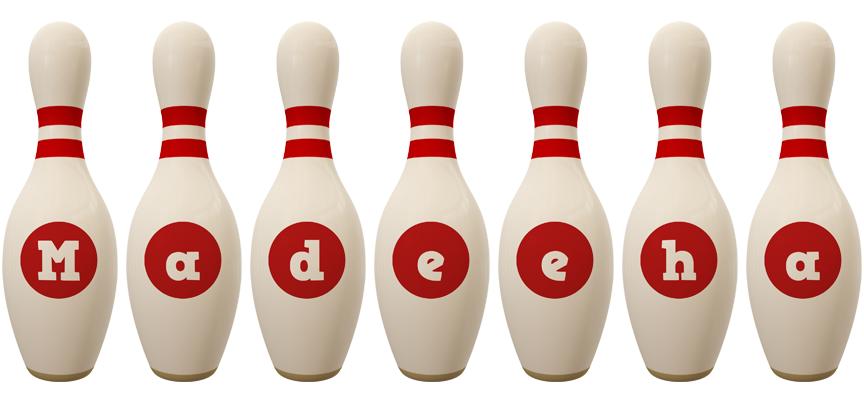 Madeeha bowling-pin logo