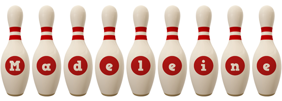 Madeleine bowling-pin logo