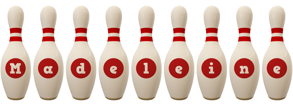 Madeleine bowling-pin logo