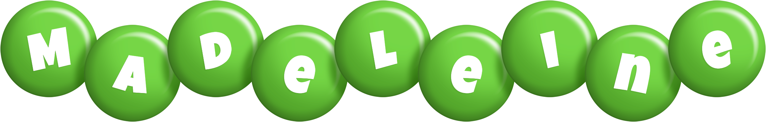 Madeleine candy-green logo