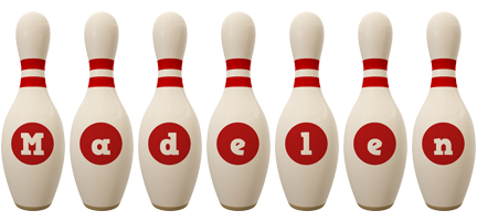 Madelen bowling-pin logo