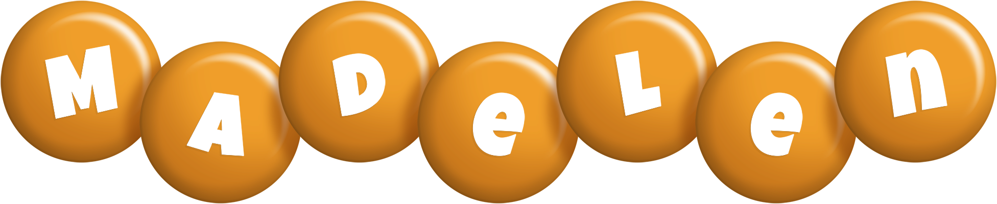 Madelen candy-orange logo