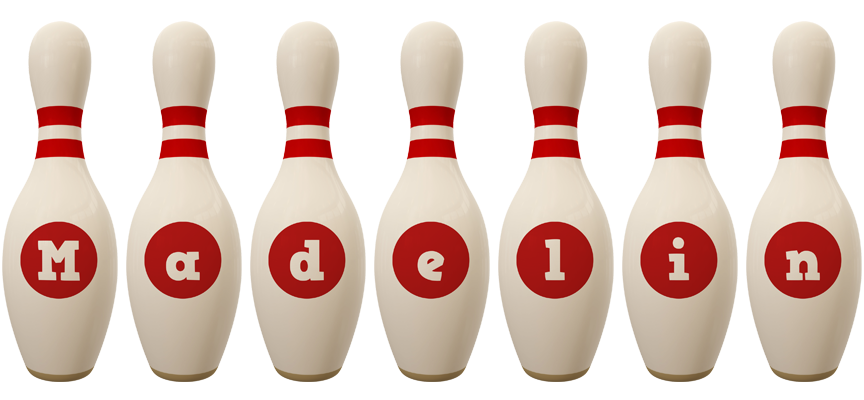 Madelin bowling-pin logo