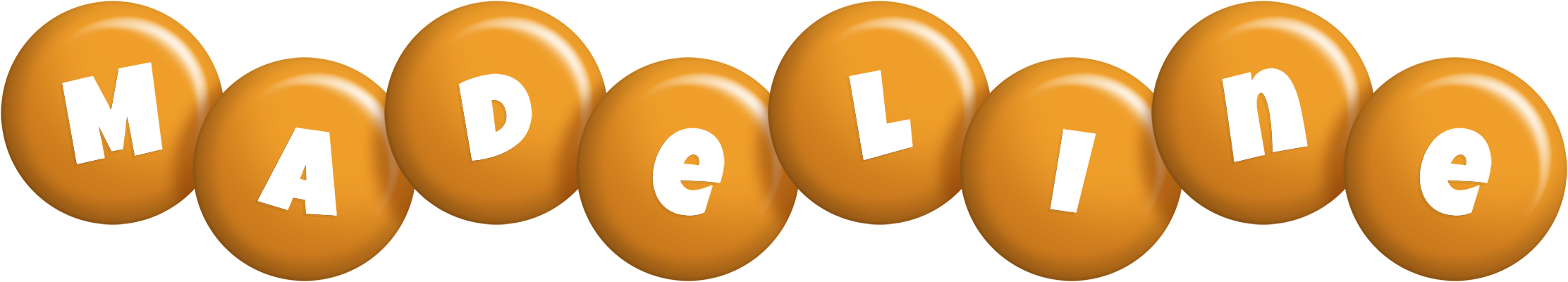 Madeline candy-orange logo