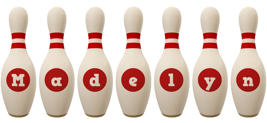 Madelyn bowling-pin logo