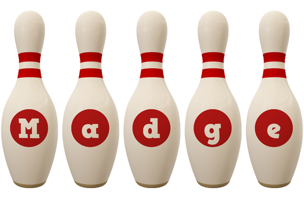 Madge bowling-pin logo