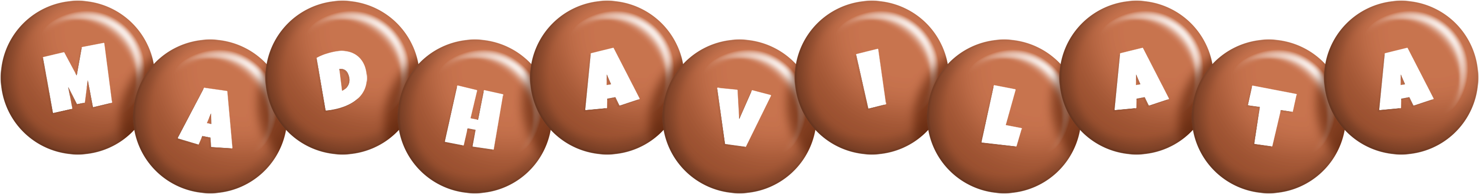 Madhavilata candy-brown logo