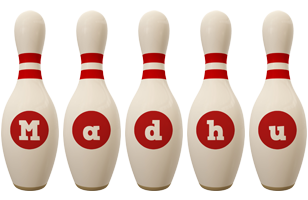 Madhu bowling-pin logo
