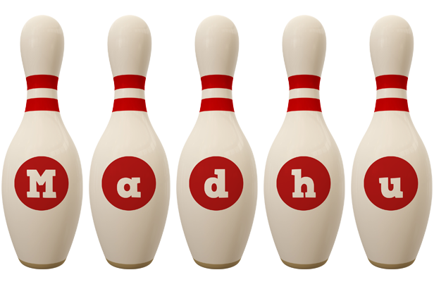 Madhu bowling-pin logo