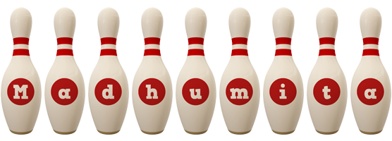 Madhumita bowling-pin logo