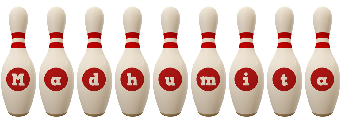 Madhumita bowling-pin logo