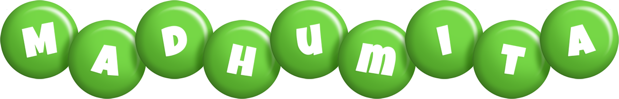 Madhumita candy-green logo