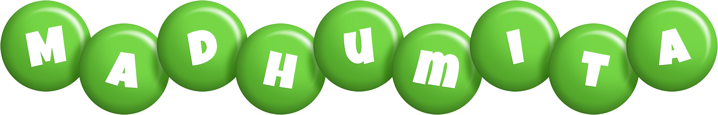 Madhumita candy-green logo