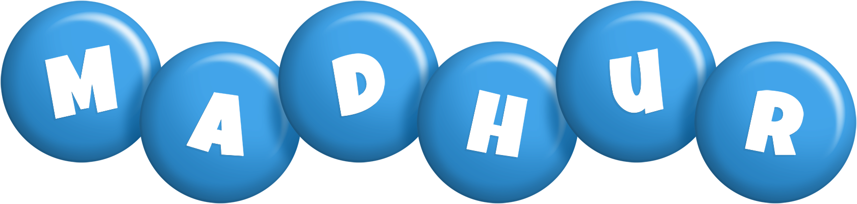 Madhur candy-blue logo