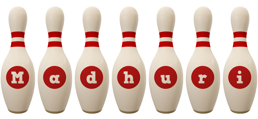 Madhuri bowling-pin logo