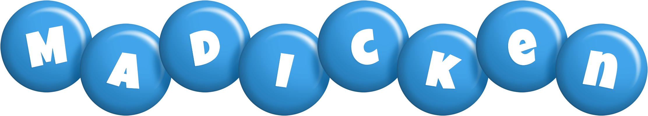 Madicken candy-blue logo