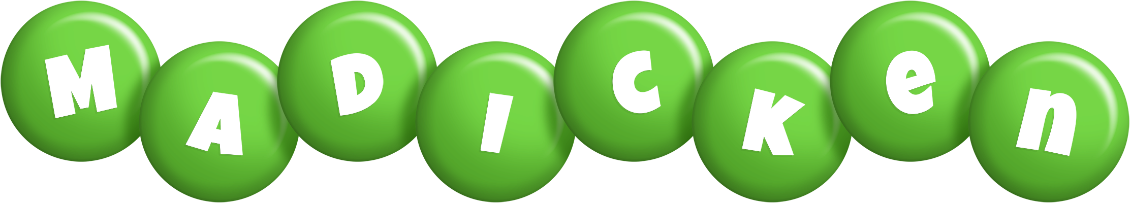 Madicken candy-green logo