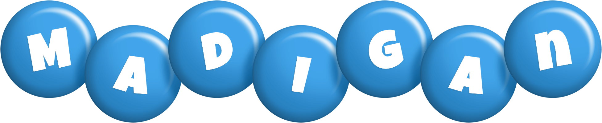 Madigan candy-blue logo