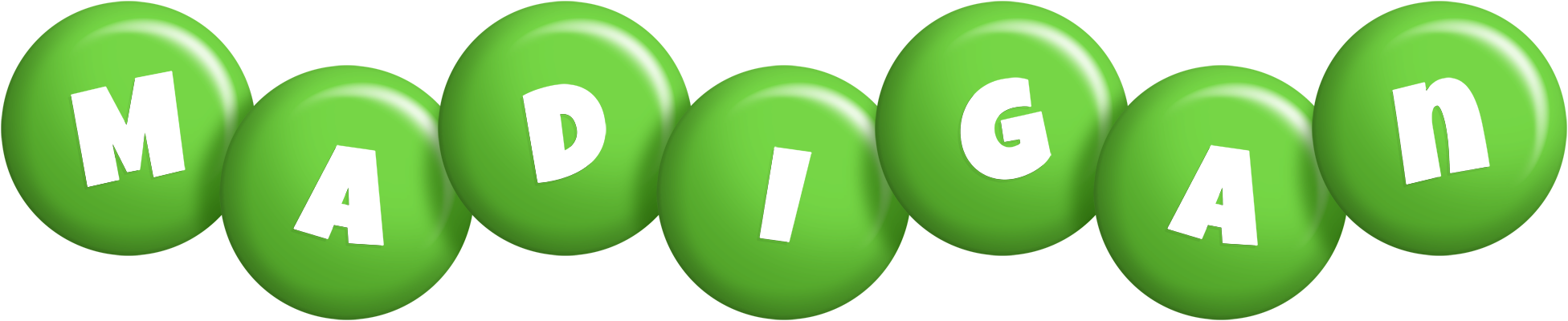 Madigan candy-green logo