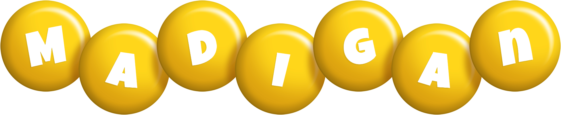 Madigan candy-yellow logo