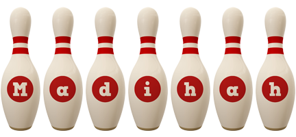 Madihah bowling-pin logo