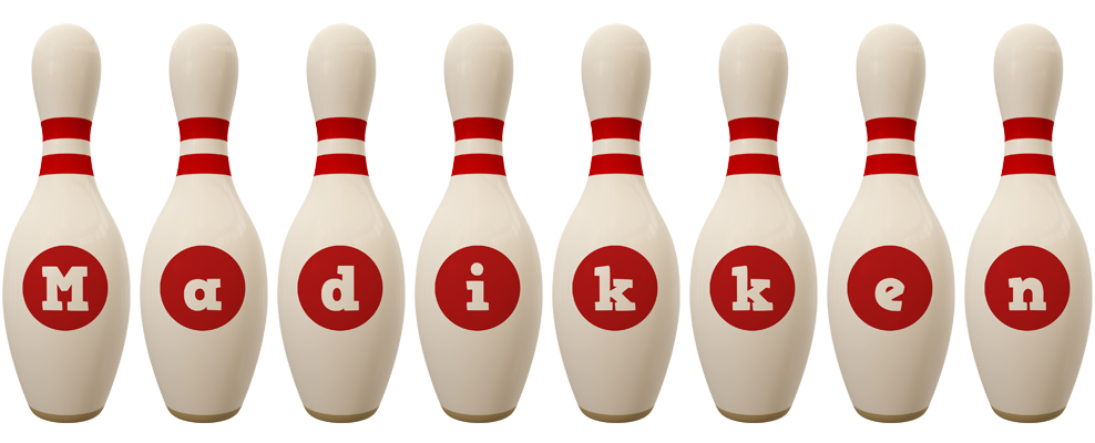 Madikken bowling-pin logo