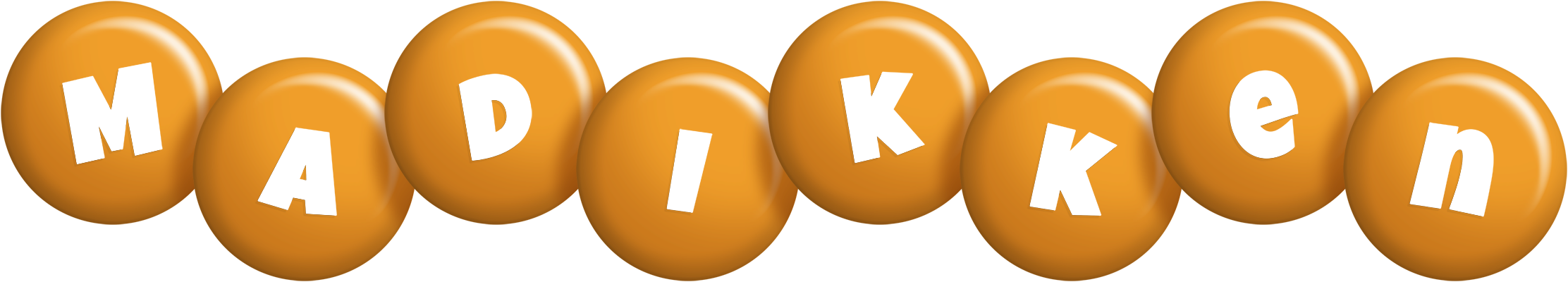Madikken candy-orange logo