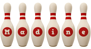 Madine bowling-pin logo