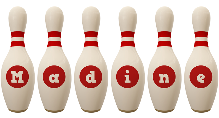 Madine bowling-pin logo