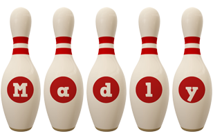 Madly bowling-pin logo